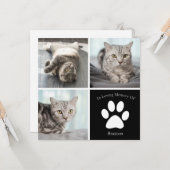 美しい猫記念カスタムのペット写真記念 カード (正面/裏面インサイチュ)