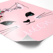 美しい猫顔ニャー子猫ラバーギフトかわいい猫 フォトプリント            (角)