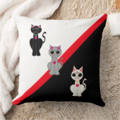 美しい猫3匹 クッション (ブランケット)