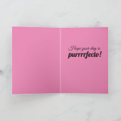 美しい猫-英スペインの語のパーフェクト誕生日 カード (内部)