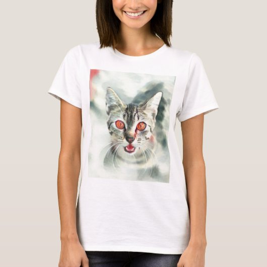 美しい猫 Tシャツ (正面)