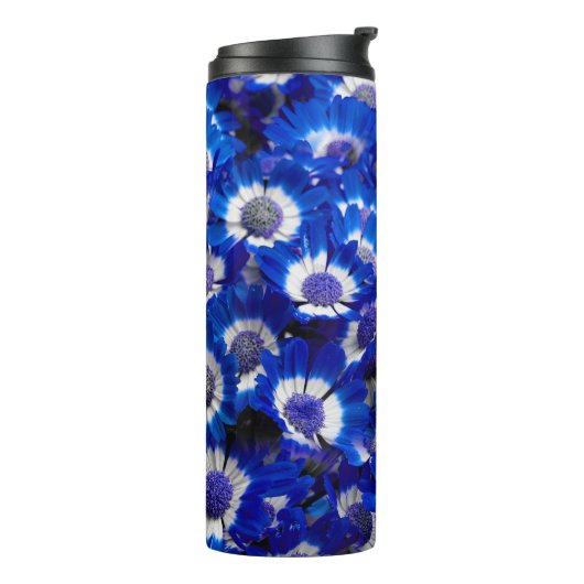 美しい王室の青シナリアの花 タンブラー (回転左)