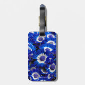 美しい王室の青シナリアの花 ラゲッジタグ (裏面縦)