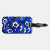 美しい王室の青シナリアの花 ラゲッジタグ (裏面横)