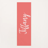 美しい珊瑚と白 ヨガマット (正面)