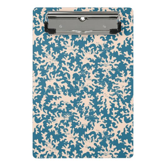 美しい珊瑚パターン ミニクリップボード (正面)