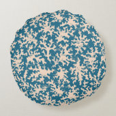 美しい珊瑚パターン ラウンドクッション (裏面)