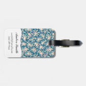 美しい珊瑚パターン ラゲッジタグ (裏面横)