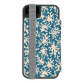 美しい珊瑚パターン INCIPIO iPhoneウォレットケース (フォリオ裏面)