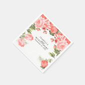 美しい珊瑚花 スタンダードカクテルナプキン (角)