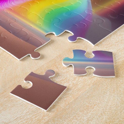 美しい甘いカラフル可愛いフワフワのラマ ジグソーパズル (側面)