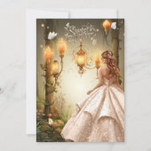 美しい甘い16白熱［赤熱］光を放つライト蝶 招待状 (正面)