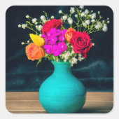 美しい生け花 スクエアシール (正面)