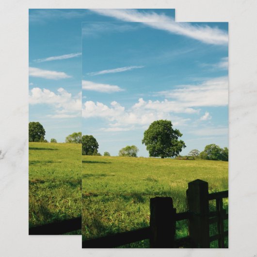 美しい田園風景 便箋 (正面/裏面)