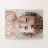 美しい男の子の幼児ベビー写真の大きなピース ジグソーパズル (横)