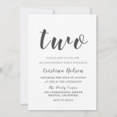 美しい男の子GIRL 2nd誕生日パーティーフォトスクリプト 招待状 (裏面)