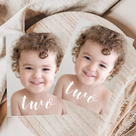 美しい男の子GIRL 2nd誕生日パーティーフォトスクリプト 招待状