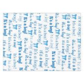 美しい男の赤ちゃんのシャワーの幼児カスタムなギフト テーブルクロス (正面(横))