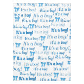 美しい男の赤ちゃんのシャワーの幼児カスタムなギフト テーブルクロス (正面)