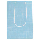 美しい男の赤ちゃんの青色児のシャワー ミディアムペーパーバッグ (裏面)