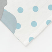 美しい男の赤ちゃんの青象 フリースブランケット (角)