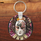 美しい男性カーニバルマスク キーホルダー (正面)