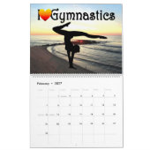 美しい畏敬のインスパイア体操カレンダー カレンダー (2月 2027)