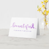 美しい癌の生存者 カード (黄色い花)