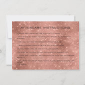 美しい発汗拡張アフターケア指示バラ 招待状 (裏面)