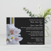 美しい白いアザレアの花の結婚式の招待状 招待状 (スタンド正面)