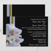 美しい白いアザレアの花の結婚式の招待状 招待状 (正面/裏面)