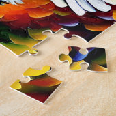 美しい白いイーグル絵画のポスター ジグソーパズル (側面)