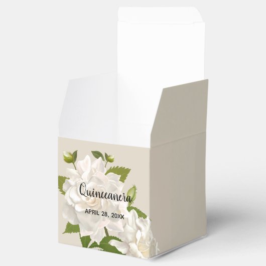 美しい白いエレガントガーデニア フェイバーボックス (オープン)