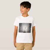 美しい白いクジャク Tシャツ (正面フル)