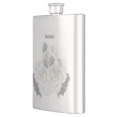 美しい白いクチナシの花を銀に フラスク (左)