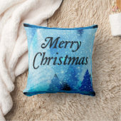 美しい白いクリスマスの正方形の枕 クッション (ブランケット)