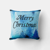 美しい白いクリスマスの正方形の枕 クッション (裏面)