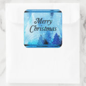 美しい白いクリスマス スクエアシール (バッグ)