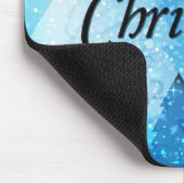 美しい白いクリスマス マウスパッド (コーナー)