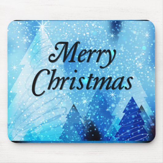 美しい白いクリスマス マウスパッド (正面)