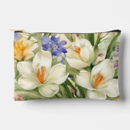 美しい白いクロキュース、オロсフル春の花 アクセサリーポーチ