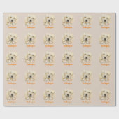 美しい白いコッカンプーオリジナルデジタルアート ラッピングペーパー (フラット)