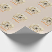 美しい白いコッカンプーオリジナルデジタルアート ラッピングペーパー (角)