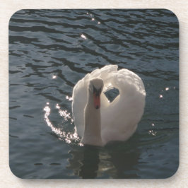 美しい白いスワン コースター
