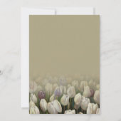 美しい白いチューリップの絵のウェディング招待状 招待状 (裏面)