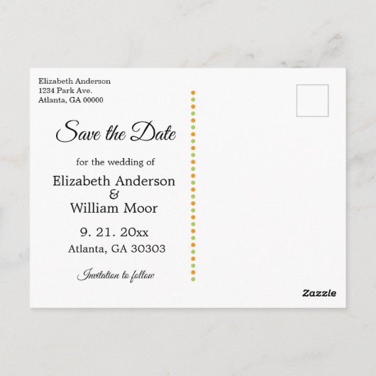 美しい白いデイジーが日付のはがきを保存 ポストカード (裏面)