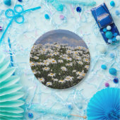 美しい白いデイジーの庭 ペーパープレート (パーティー)