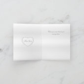 美しい白いハトありがとう サンキューカード (内部)