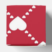 美しい白いハート フェイバーボックス (上部)