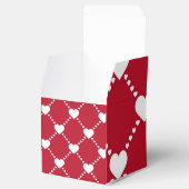 美しい白いハート フェイバーボックス (オープン)